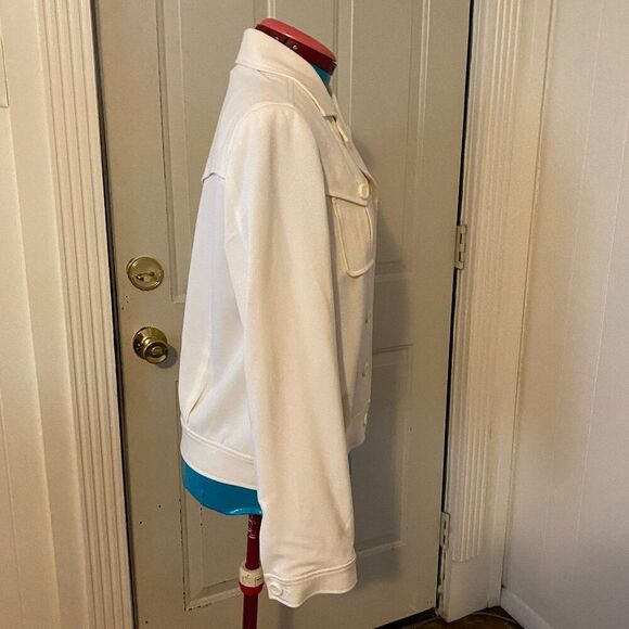 Evan Picone Button Down Long Sleeve V-Neck Lined Jacket Women Size 10 - Picture 2 of 5